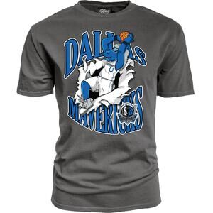 Blue 84 Nba Unisex Adult Nba T Shirt Ringspun Slam Mascot Black (2)